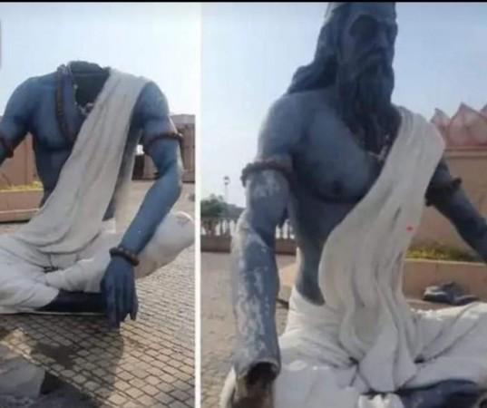 Politics heat up after six 'Saptarishi' statues at Ujjain 'Mahakal Lok' fell due to heavy wind Saptarishi statues
