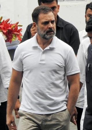 New Delhi: Senior Congress leader Rahul Gandhi after a meeting with Congress President Mallikarjun Kharge and other leaders, in New Delhi, on Monday, May, 29, 2023. New Delhi: Senior Congress leader Rahul Gandhi after a meeting with Congress President Mallikarjun Kharge and other leaders, in New Delhi, on Monday, May, 29, 2023.