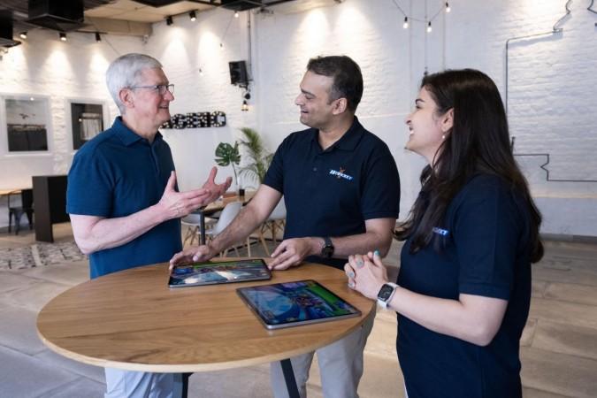 HitWicket co-founders meet Tim Cook