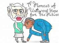 Caricature by 12-year-old Aarav Roy