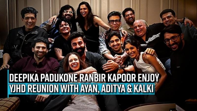 Deepika Padukone-Ranbir Kapoor enjoy YJHD reunion with Ayan, Aditya and Kalki