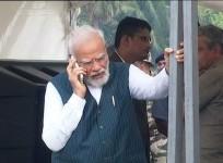 Prime Minister Narendra Modi interacts with injured passengers of the Balasore train accident, in Balasore , Saturday, June 3, 2023.