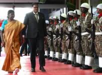 President Murmu reaches Suriname on first state visit.