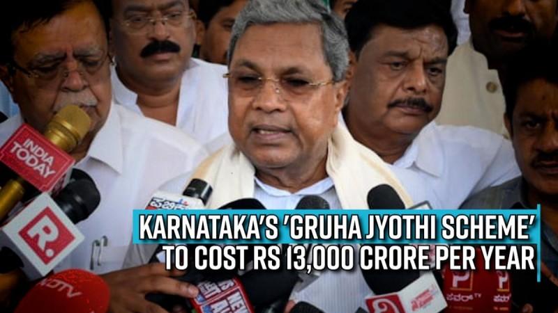 Karnataka's 'Gruha Jyothi scheme' to cost Rs 13,000 crore per year
