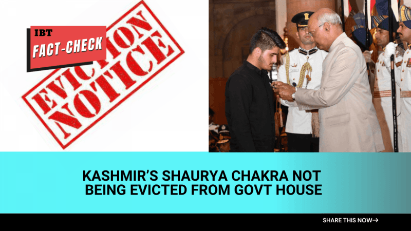 Fact check: Truth behind eviction notice sent to Kashmir's Shaurya Chakra awardee Fact check: Truth behind eviction notice sent to Kashmir's Shaurya Chakra awardee