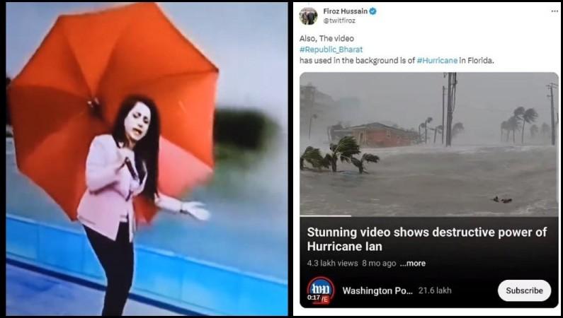 Anchor reports from studio