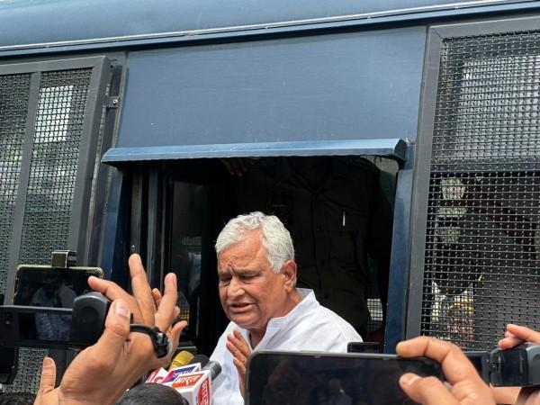 BJP MP Kirodi Lal Meena detained, supporters protest BJP MP Kirodi Lal Meena detained, supporters protest
