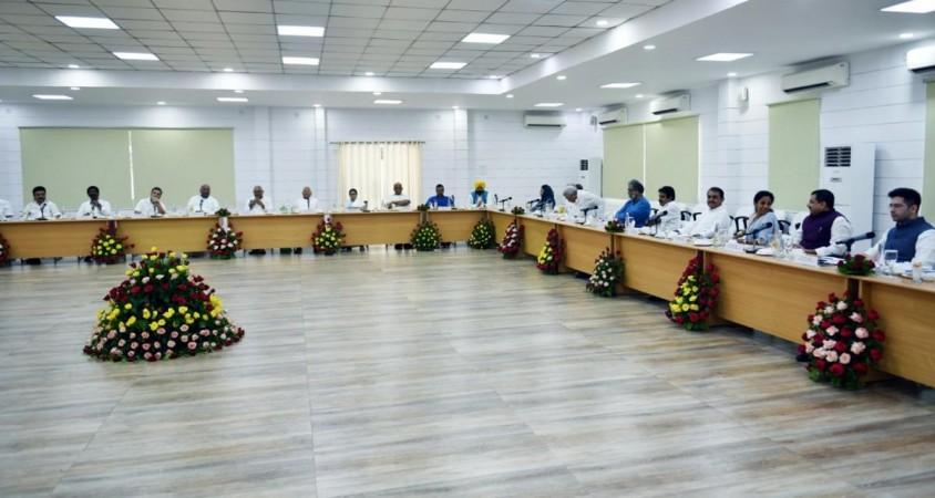 Bihar Chief Minister and Janata Dal (United) leader Nitish Kumar with RJD chief Lalu Prasad, Congress President Mallikarjun Kharge, Congress leader Rahul Gandhi and West Bengal CM Mamata Banerjee and others during the opposition parties' meeting, in Patna, Friday, June 23, 2023. Bihar Chief Minister and Janata Dal (United) leader Nitish Kumar with RJD chief Lalu Prasad, Congress President Mallikarjun Kharge, Congress leader Rahul Gandhi and West Bengal CM Mamata Banerjee and others during the opposition parties' meeting, in Patna