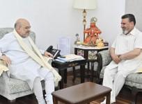 Altaf Bukhari with Amit Shah