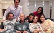Salman Khan, Arbaaz Khan, Arpita Khan, Salma Khan, Salim Khan, Sohail Khan, Alvira Agnihotri