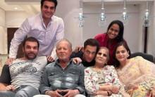 Salman Khan, Arbaaz Khan, Arpita Khan, Salma Khan, Salim Khan, Sohail Khan, Alvira Agnihotri