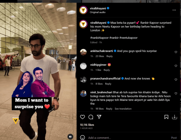 Alia Bhatt goes to work as Ranbir Kapoor jets off to London to surprise mom  Neetu Singh on birthday