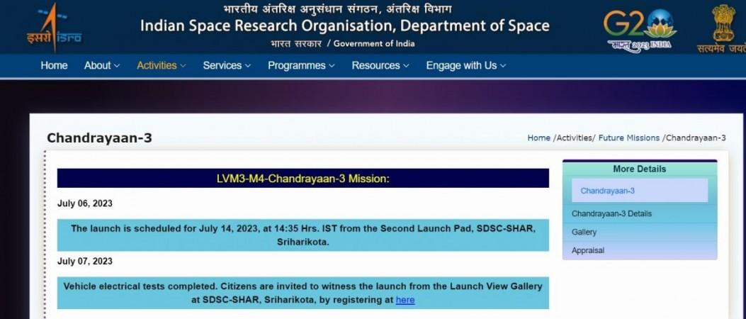 Chandrayaan-3: Rocket's electricals tested, registration opens for public to view launch Chandrayaan-3: Rocket's electricals tested, registration opens for public to view launch
