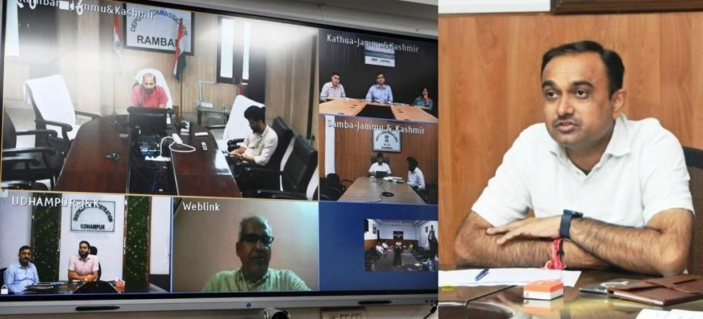 Divisional Commissioner Jammu Ramesh Kumar holding meeting of Deputy Commissioners after suspension of Amarnath Yatra Divisional Commissioner Jammu