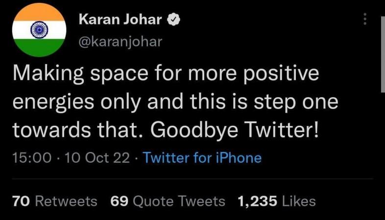 Karan johar twitter