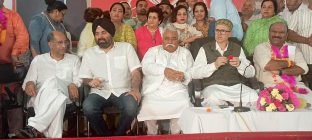 File picture when BJP leader Surinder Choudhary joined NC in 2023 Surinder Choudhary