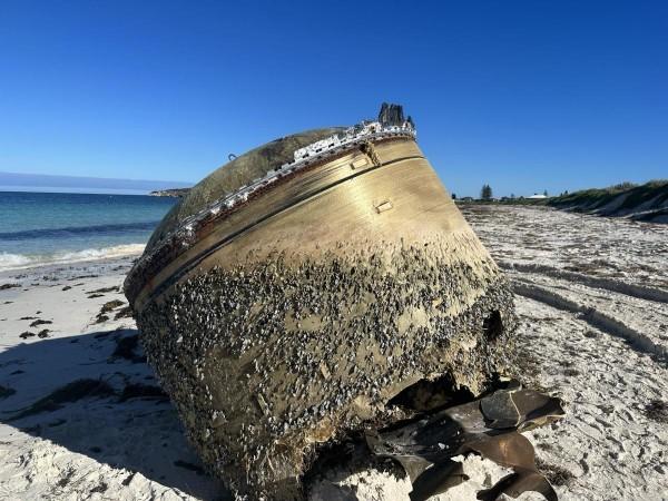 Australian Space Agency shared the picture of space debris on its beach space debris