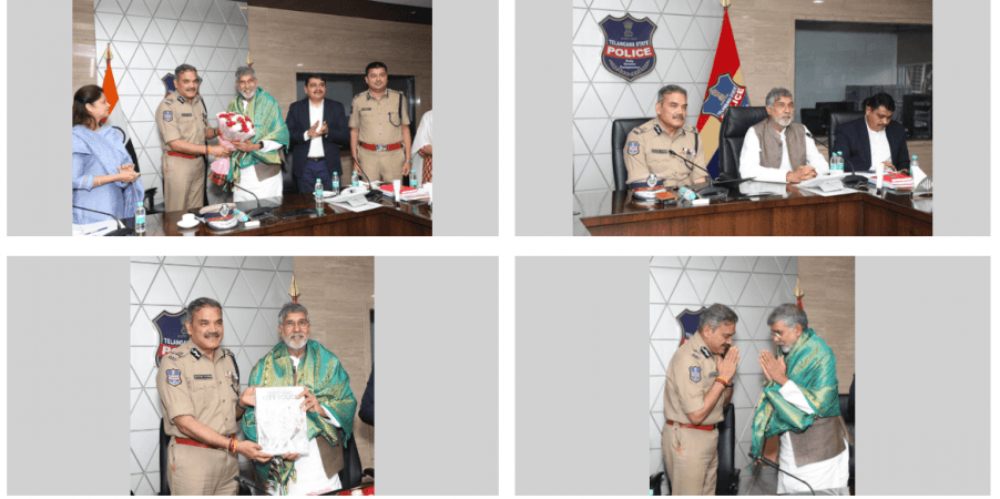 Kailash Satyarthi Lauds Telangana Police For Preventing Trafficking. Kailash Satyarthi Lauds Telangana Police For Preventing Trafficking