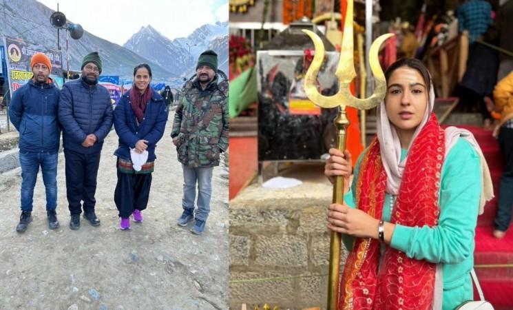 Renowned badminton player Saina Nehwal, and Bollywood actress Sara Ali Khan after performing Amarnath Yatra this year. Saina Nehwal and Sara Ali Khan