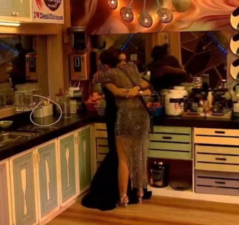 Manisha and Aashika hug