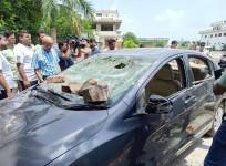 Damaged Vehicles After Clashes Broke Out Between Two Communities