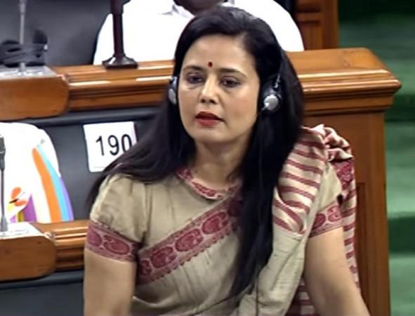 New Delhi: TMC MP Mahua Moitra speaks in Lok Sabha on the second part of Budget Session of Parliament in New Delhi on Tuesday, March 22, 2022. (Photo: Lok Sabha/IANS) Mahua Moitra