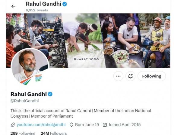 Rahul Changes His X Bio From 'Dis'Qualified MP' To 'Member Of Parliament'. Rahul Changes His X Bio From 'Dis'Qualified MP' To 'Member Of Parliament'
