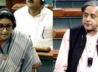 No search results. Shashi Tharoor vs Smriti Irani