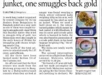 Gold Seized in Bangaluru Airport