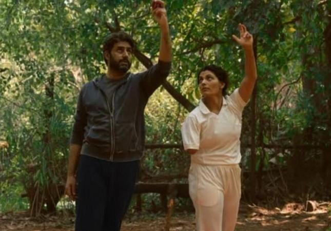 Abhishek Bachchan, Saiyami Kher in Ghoomer Abhishek Bachchan, Saiyami Kher in Ghoomer