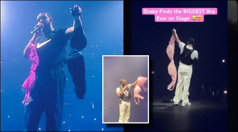 36G black bra from fan to 4-foot-long pink bra from his dad: Drake tossed  with two bras during his recent concerts [Watch] - IBTimes India