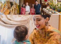 Sonam Kapoor with son Vayu and family