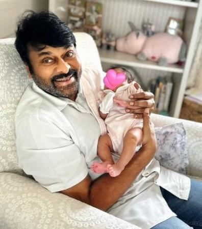 Chiranjeevi Smiles Holding Newborn Granddaughter On Bday, Ram Charan Shares Pic Chiranjeevi Smiles Holding Newborn Granddaughter On Bday, Ram Charan Shares Pic