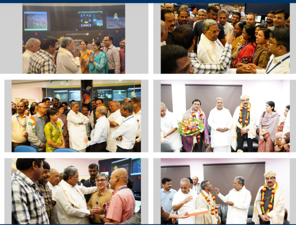 K'taka CM Siddaramaiah Visits ISRO, To Felicitate Scientists In Vidhana Soudha K'taka CM Siddaramaiah Visits ISRO, To Felicitate Scientists In Vidhana Soudha