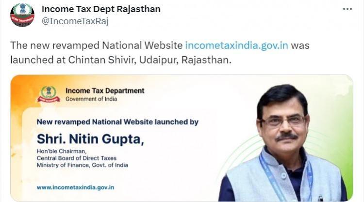 Income Tax Dept Launches Revamped Website With Add-On Features