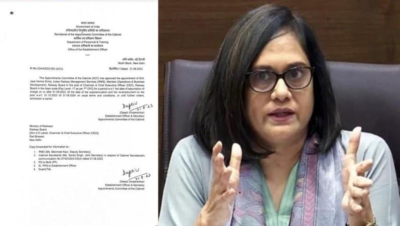 Who is Jaya Verma Sinha? Railway Board's first woman CEO & Chairperson in its 166-year history Who is Jaya Verma Sinha? Railway Board's first woman CEO & Chairperson in its 166-year history