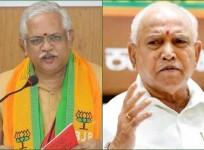 K'taka: Santhosh vs Yediyurappa fight out in open again