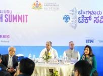 B'luru Tech Summit 2023: K'taka CM Siddaramaiah, DyCM Shivakumar Release Brochure