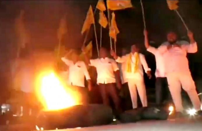 TDP protests Chandrababu Naidu's arrest TDP protests