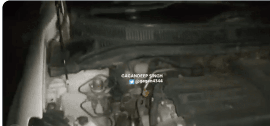 The part of the bonnet where heroine was hidden drugs