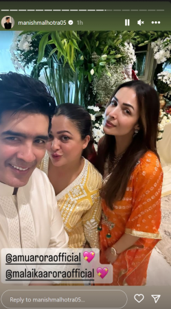 malaika and amrita at ganpati darshan