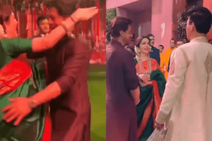 Shah Rukh Khan at Ambani Ganpati celebration Shah Rukh Khan at Ambani Ganpati celebration
