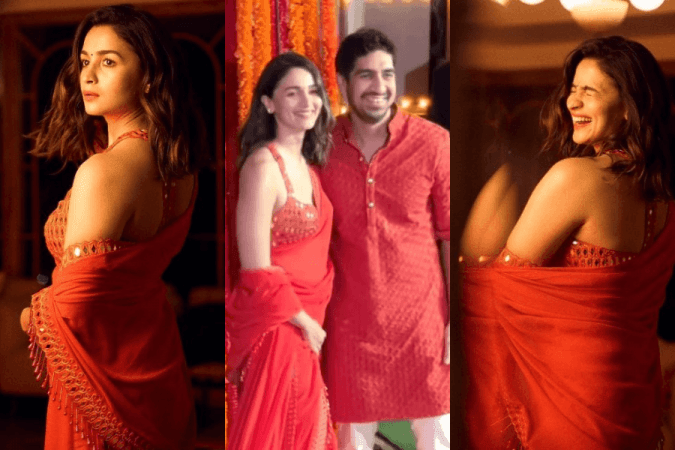 Alia Bhatt at Ambani ganesh puja Alia Bhatt at Ambani ganesh puja