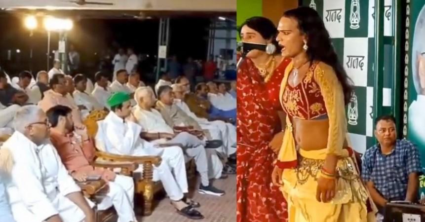 Lalu Prasad Yadav watch 'Launda Nach' at Rabri Devi's residence in Patna Lalu Prasad Yadav watch 'Launda Nach' at Rabri Devi's residence in Patna