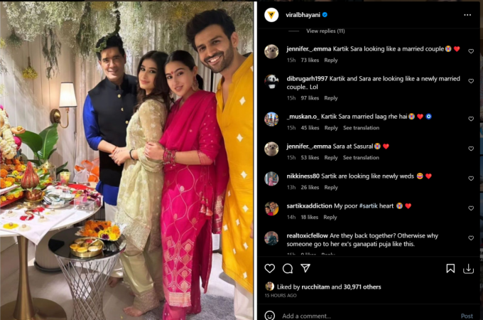 What Sara Ali Khan wore for Ganesh Chaturthi celebration at Kartik