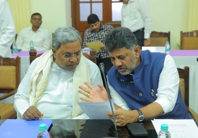 Chief Minister Siddaramaiah and Karnataka Deputy Chief Minister and State Party President DK Shivakumar