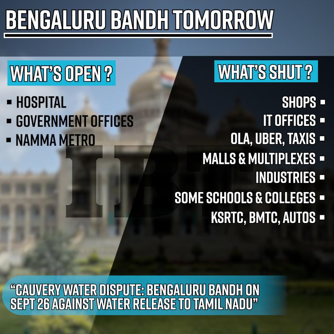 Bengaluru Bandh On Sept 26: Will Schools, Colleges, Public Transport ...