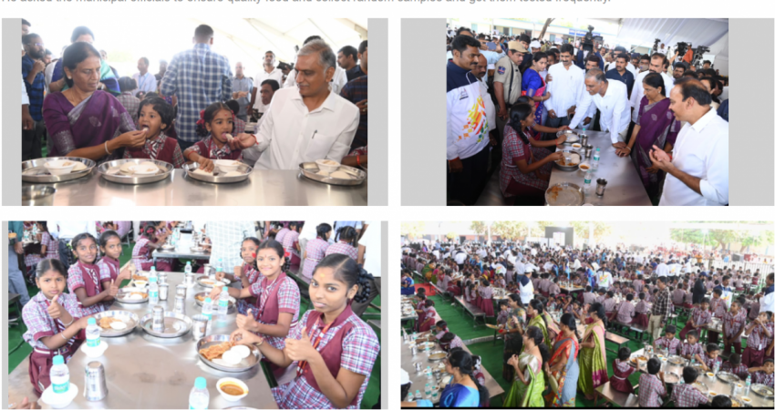 Telangana launches CM Breakfast Scheme in schools Telangana launches CM Breakfast Scheme in schools