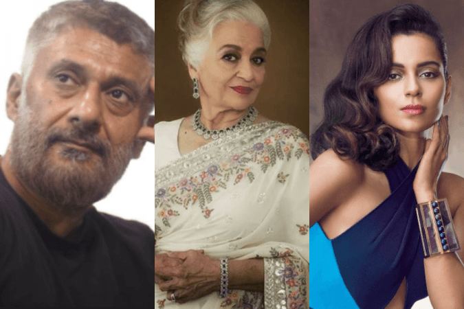 Vivek Agnihotri, Asha Parekh, Kangana Ranaut Vivek Agnihotri, Asha Parekh, Kangana Ranaut