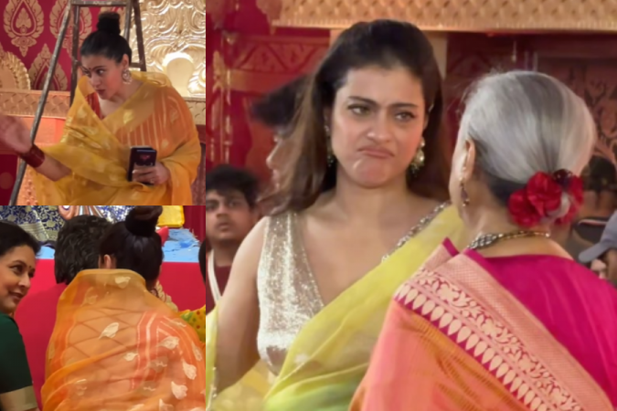 Kajol during durga puja Kajol during durga puja